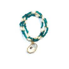 Load image into Gallery viewer, Sadie Pearl Bracelet Collection | Turquoise Sea Glass